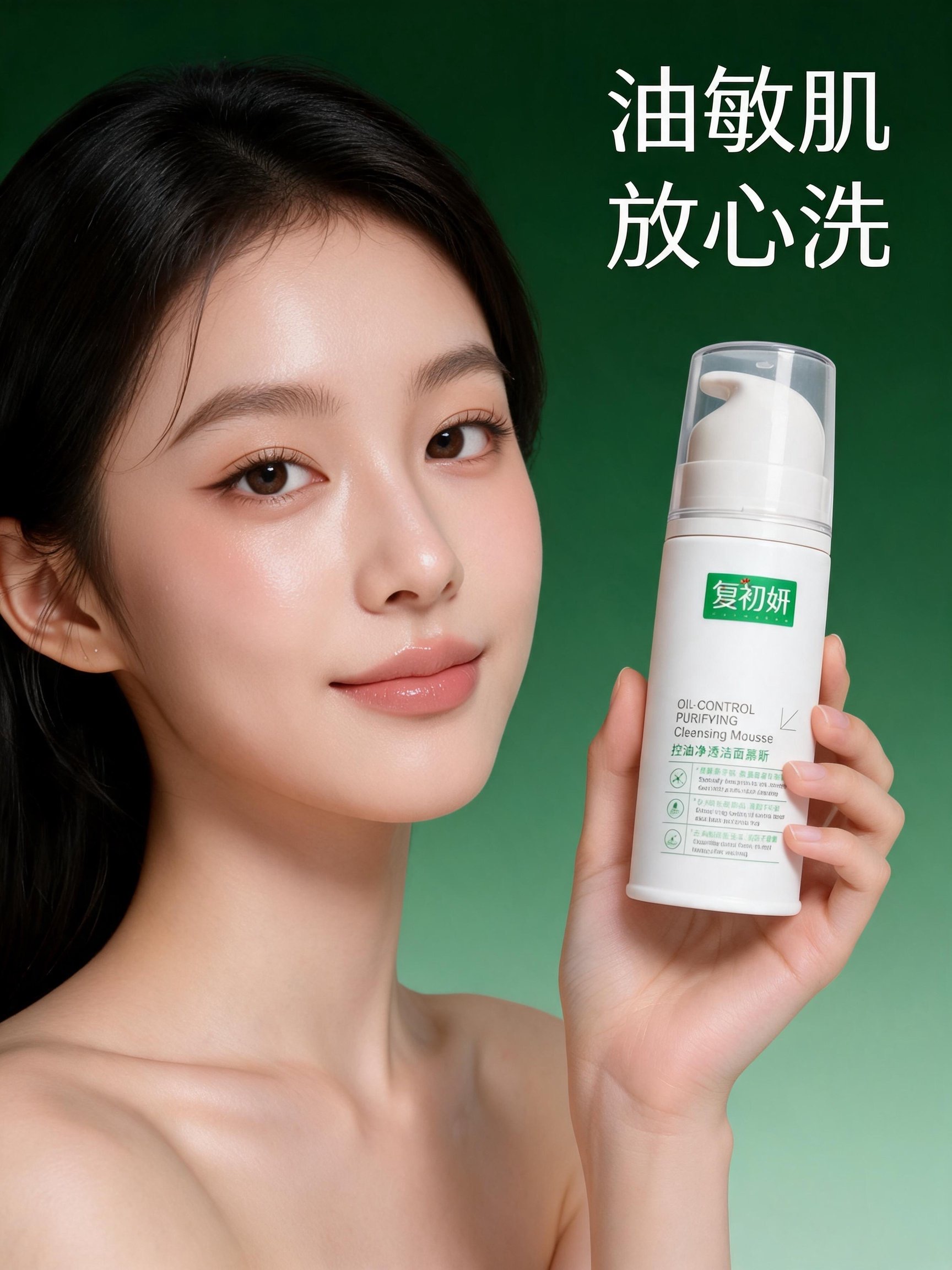 控油净透洁面慕斯 - 油敏肌放心洗